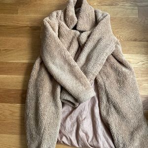 Angashion brown teddy jacket